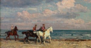 La Famiglia Ciardi - Cavalli a passeggio sulla spiaggia