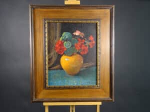 Dipinto di Pio Solero in vendita con vaso di fiori
